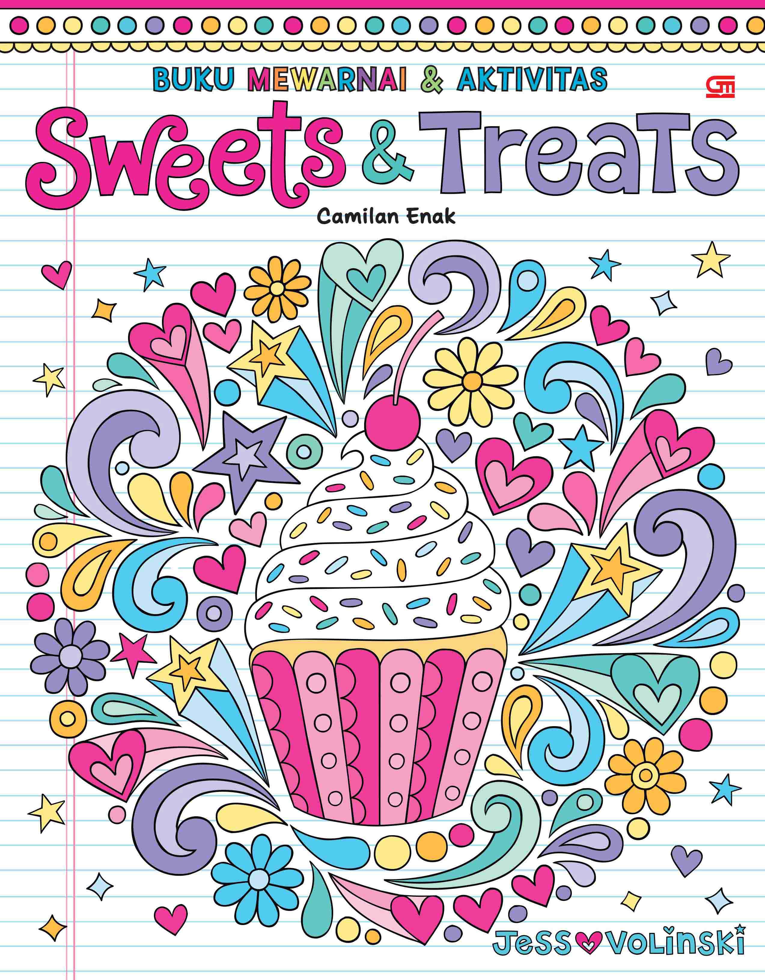 Buku Mewarnai dan Aktivitas: Camilan Enak (Sweets & Treats)