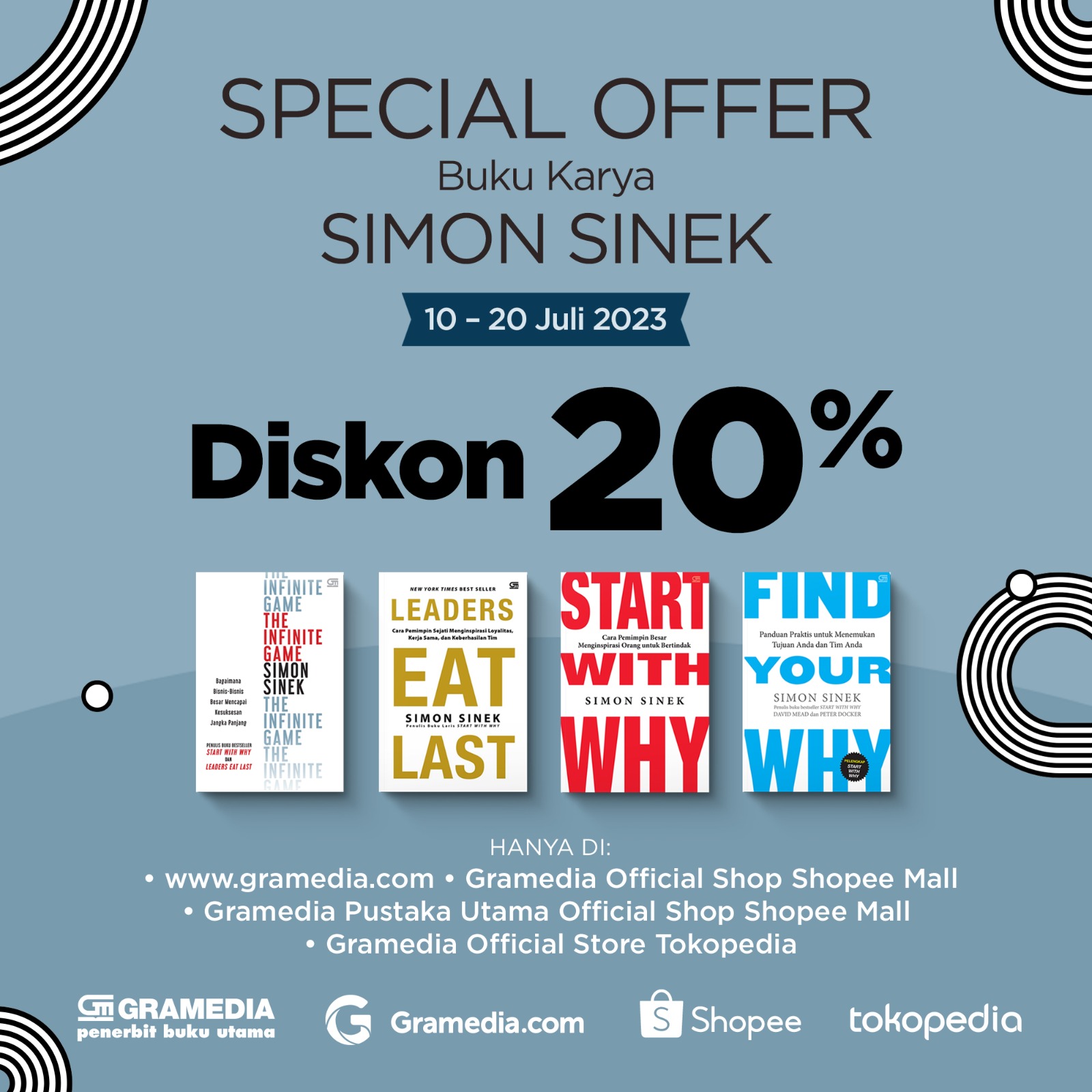 Grab the Simon Sinek bestselling books with a special offer: 20% off!