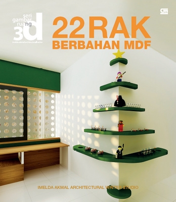 Seri Gambar Ruang 3D: 22 Rak Berbahan MDF