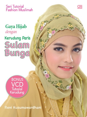 Gaya Hijab dengan Kerudung Paris Sulam Bunga