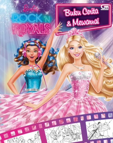 Barbie in Rock 'n Royals: Buku Cerita &amp; Mewarnai